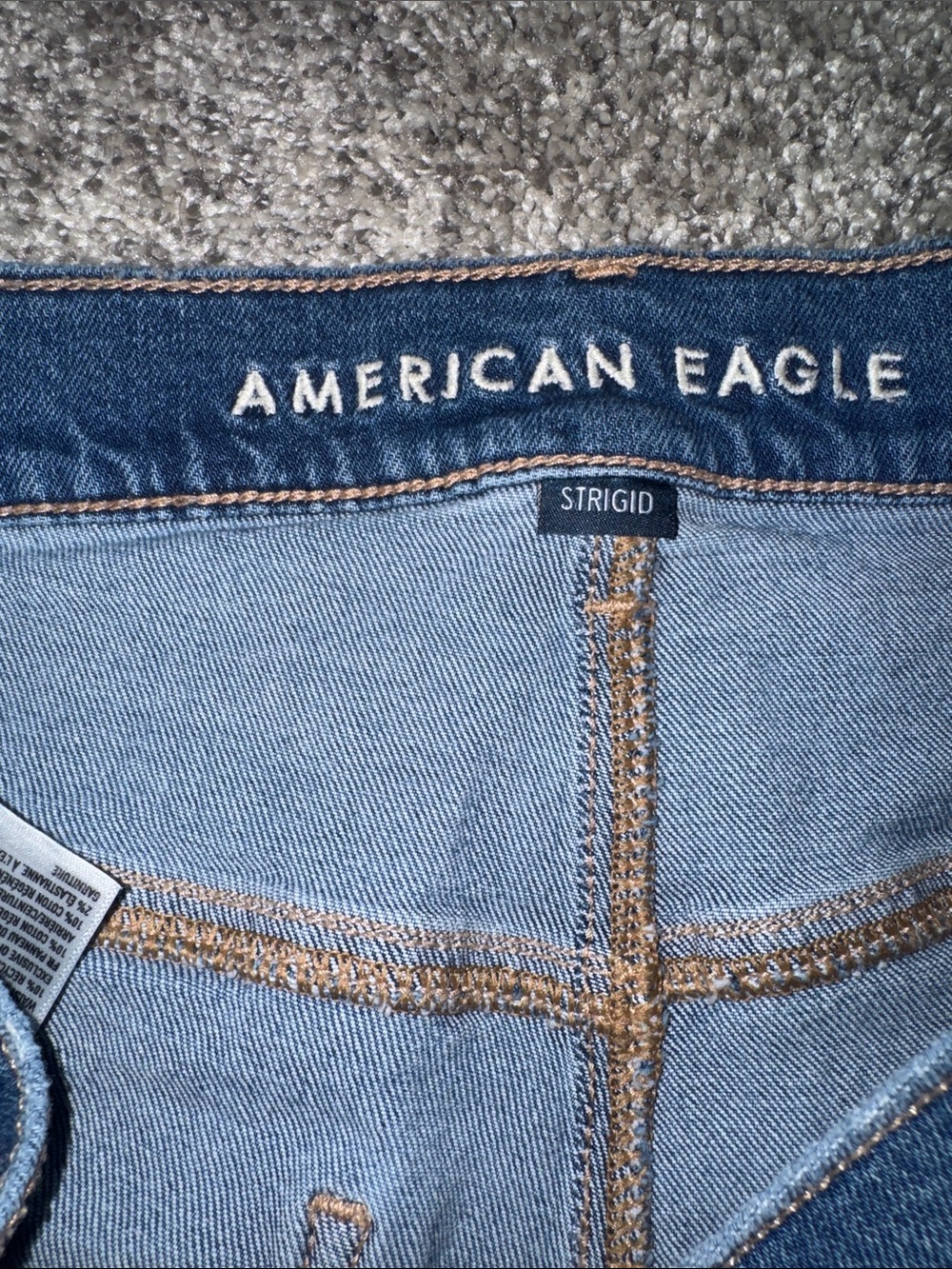 American Eagle Outfitters Dark Blue High-Rise Denim Shorts - Picture 4 of 5